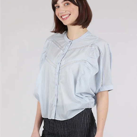 Sita Murt Butterfly Sleeve Lady Blouse Coral *FLAW* - Picture 4 of 13